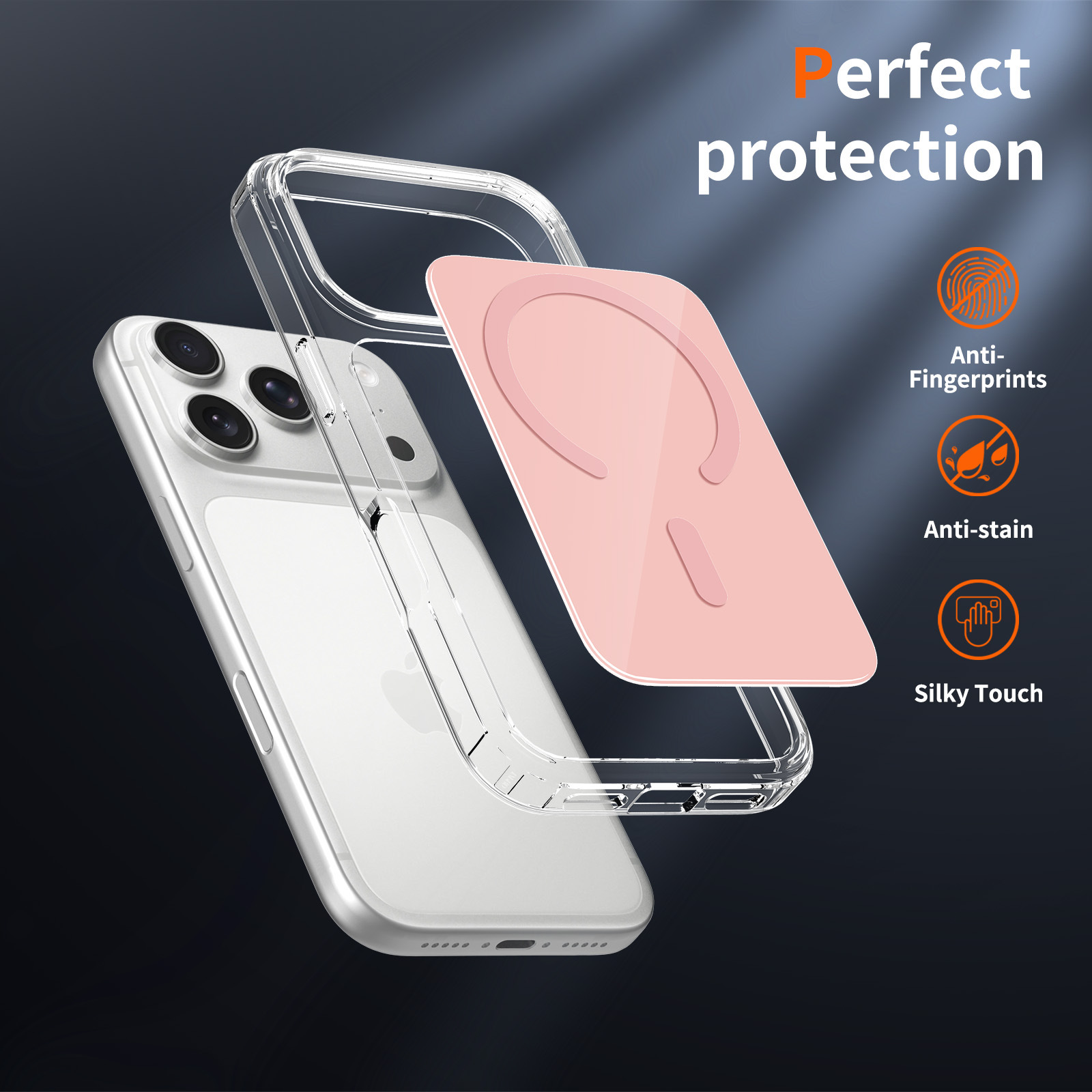 Compatible with iPhone 13-17 Series Clear Anti-fall Case, Multi-color Border Soft Full Cover