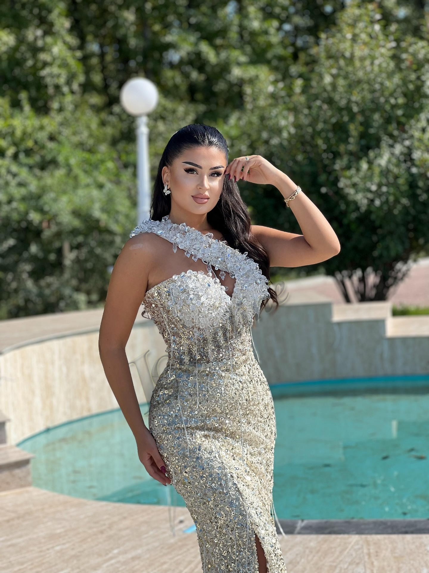 Glamorous One Shoulder Prom Dresses For Women Mermaid Beadings Gala Evening Party Gowns Dubai Vestido De Formatura Customized A06