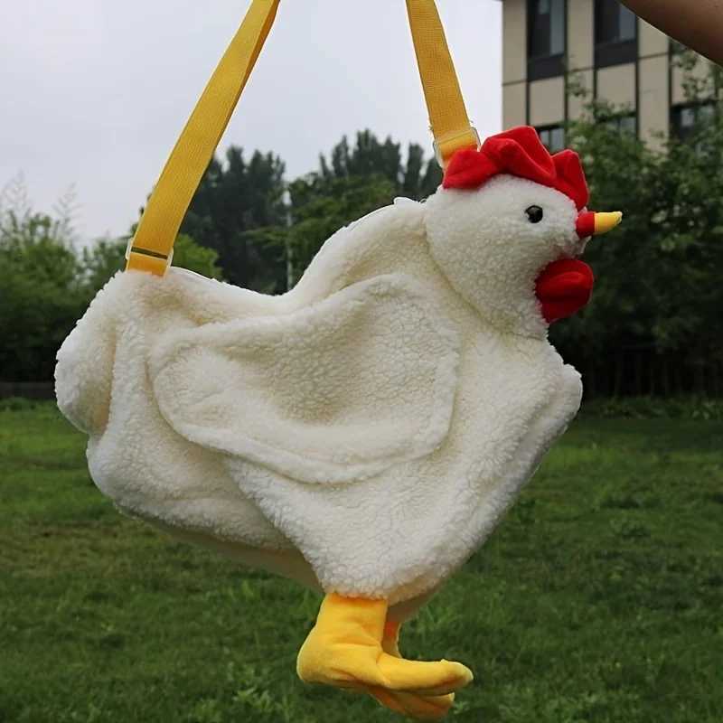 Charming Soft Plush Chicken Pattern Crossbody Bag Cute Cartoon Novelty Shoulder Bag for Women Girl Daily UseTravelWorkParty C260406