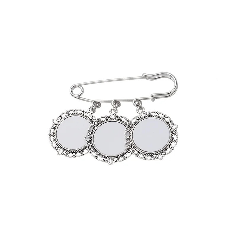10pcs Bow Shape 1-3 Oval Insert Pendants Sublimation Blank Pin Brooch Metal Wedding Bouquet Diy Po Print with Oval Inserts 260403BJ - view 6