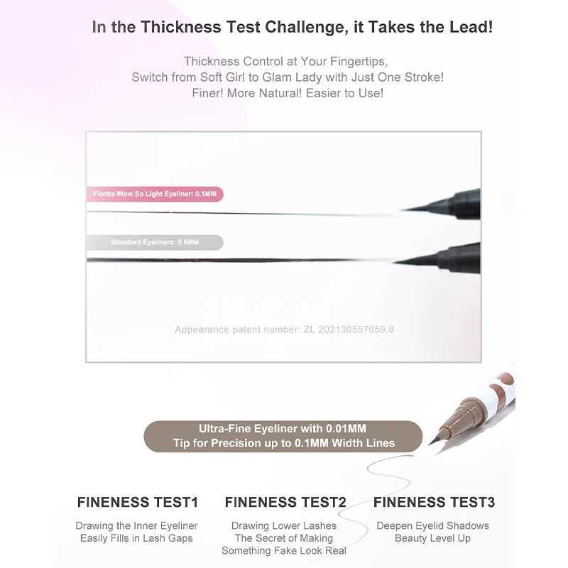 FLORTTE Liquid Eyeliner Pen Long-lasting Waterproof Smudge-proof for Natural Eye Makeup H260406