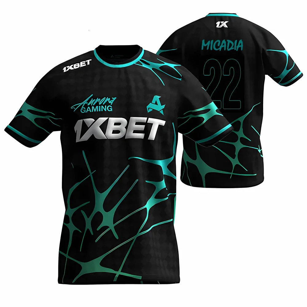 CS2 Summer Training Clothing Esports Club Aurora Gaming Uniform CSGO Player T-shirt Sports Breathable O-neck Top 260402 - view 4
