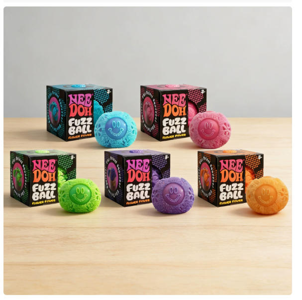 New Needoh Flower Plush Toy Ball Series, Creative Cute Healing Soft Non-sticky Portable Office Stress Relief Squishy Toy Ball