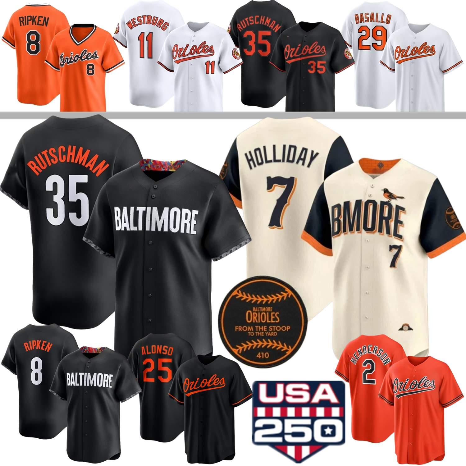 Orioles Jersey Baltimore Jeremiah Jackson Holliday Gunnar Henderson Adley Rutschman Pete Alonso Samuel Basallo Bautista Mayo Cowser Mountcastle Hels Orioles Jersey Baltimore Jeremiah Jackson Holliday Gunnar Henderson Adley Rutschman Pete Alonso Samuel Basallo Bautista Mayo Cowser Mountcastle Hels