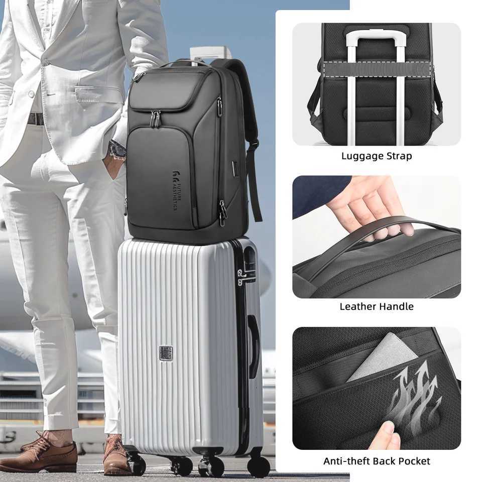 HK Travel Business Backpack for Men Large Capacity 17 Inch Laptop Backpack Multifunctional Anti-Theft Backpack Weekender Daypack C260406