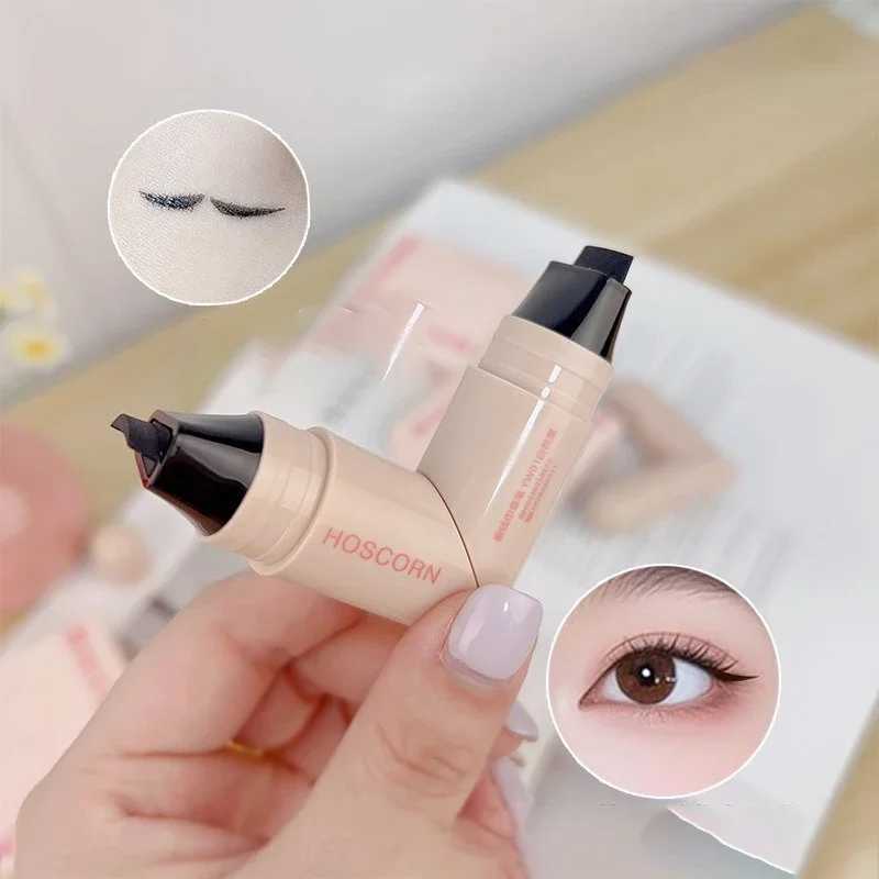 Lazy Integrated Eyeliner Stamp Dual-Head Rotatable Precise Outline Seal Lasting Waterproof Fast Drying Liquid Eye Liner Pen H260406