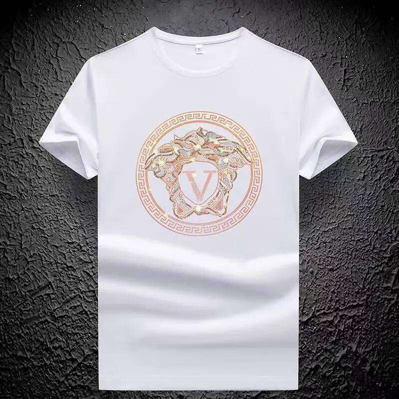 Luxurious Design Fashion Trend Men Cotton Casual Breathable Comfortable Summer High-Quality Short Sleeved Men's T-Shirt