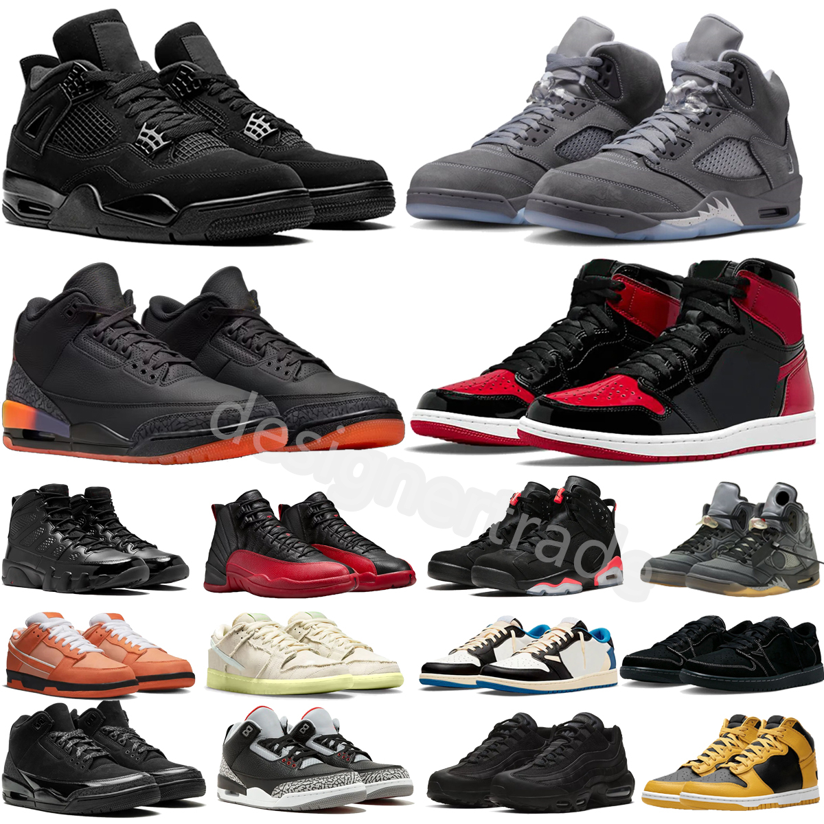 Designer 1s Basketball Shoes 4s Black Cat 2025 5s Wolf Grey 2025 Sneakers White Thunder University Blue 95s Neon Crystal Blue Outdoor Sports Trainers