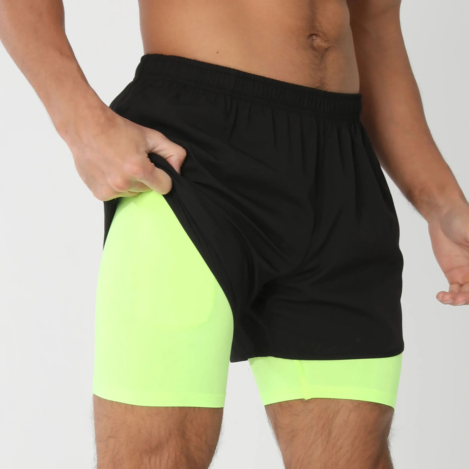 Gym Shorts Men Running with Liner Pockets Towel Loop Quick Dry Lightweight Workout Mens Breathable Athletic Sport 260330
