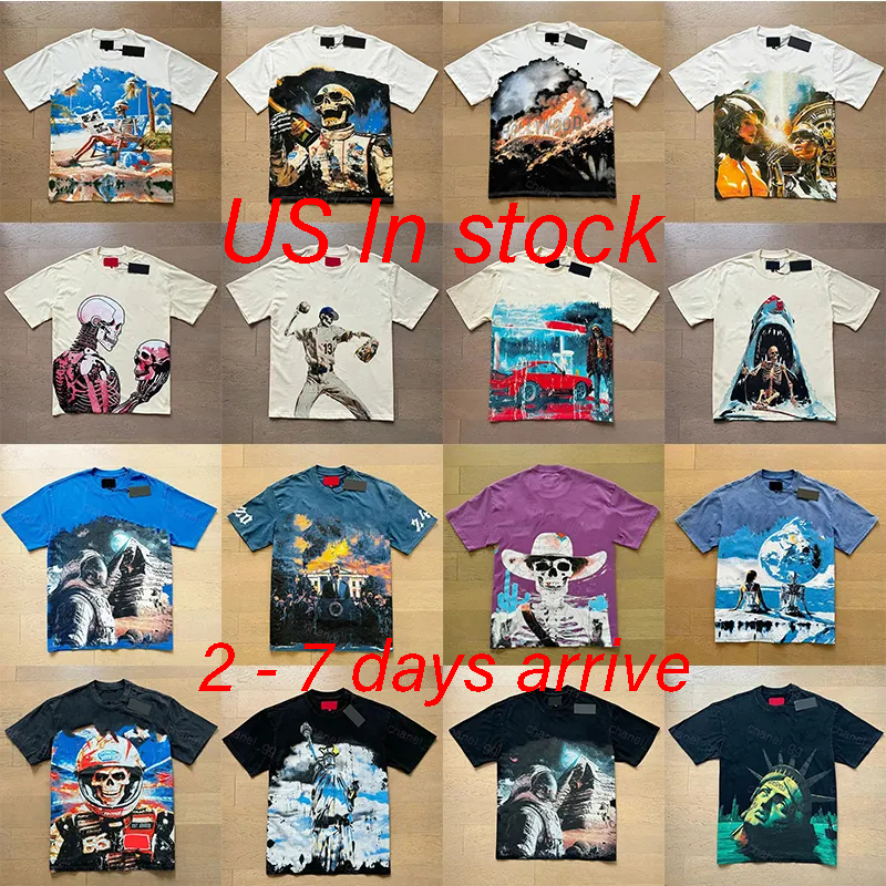 god speedshirt designer t shirt classic graphic tee mens shirt Vintage printed skull short sleeve wash water to make old cotton short sleeve Wholesale