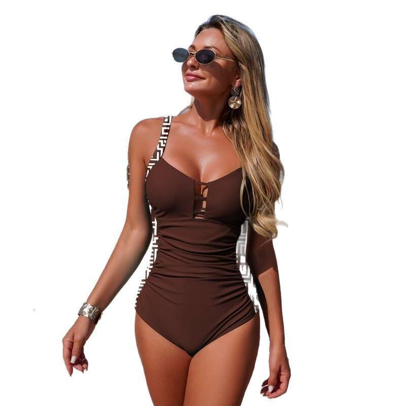 New One-Piece Swimsuit For Women 2026 Amazon European And American Factory In-Stock Wholesale Women's Cross-Border Swimwear 7c9c