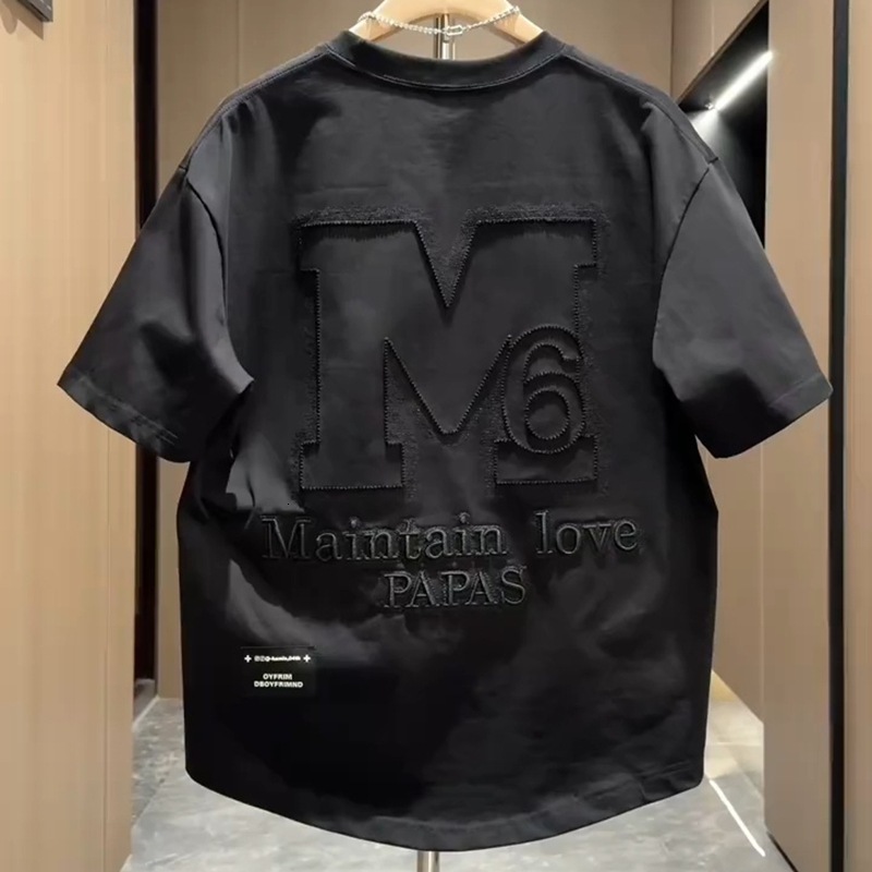 Designer Clothing 2026 - New Men's Fashionable Casual T-shirt With Eye-catching Embroidered Words It Is A Stylish And Trendy Short-sleeved Top