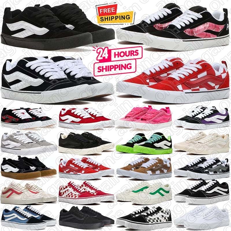 Free Shipping canvas designer sneakers skate flat for men women trainers knu skool Shoes chaussure mens womens scarpe Plate-forme casual luxury 36-44 vanssneakers