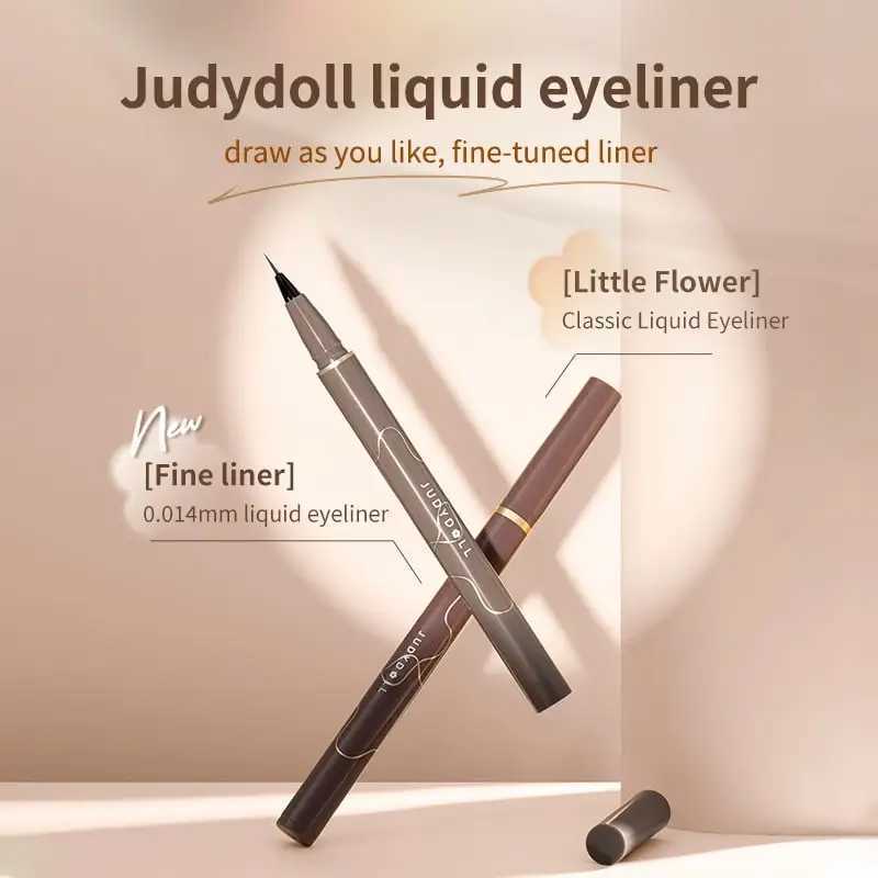 Judydoll Liquid Eyeliner Ultra Fine Liquid Eyeliner Waterproof with Smooth Strong Fibres Smudge-proof Longwearing Smooth H260406