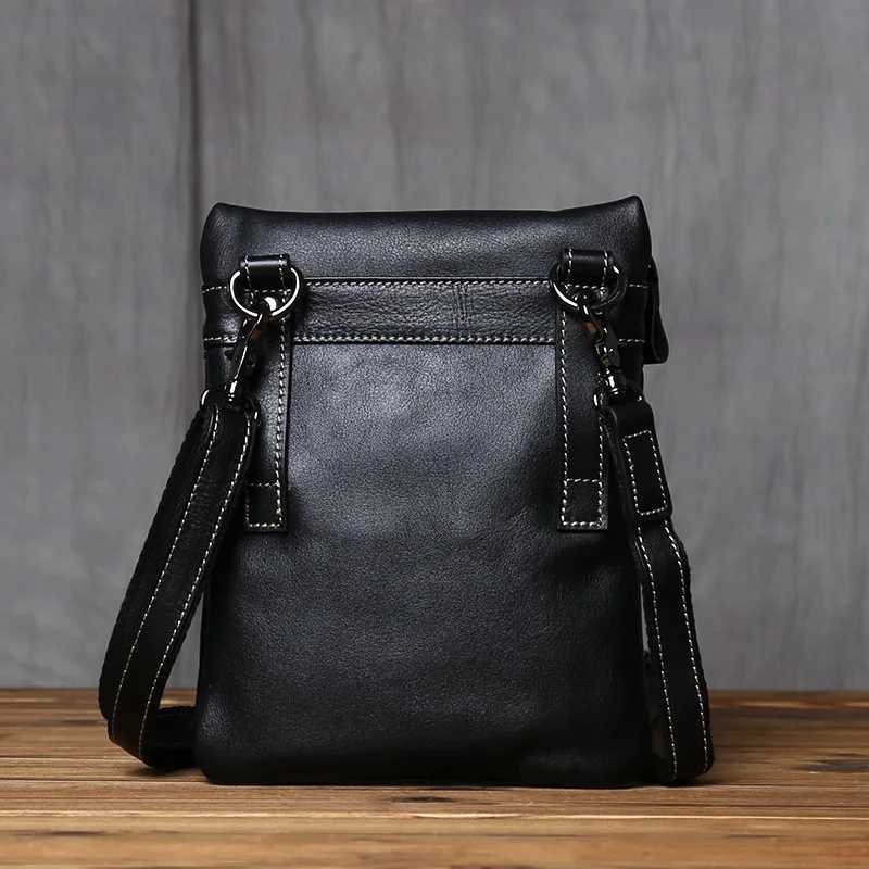 JLFGPJ Genuine Leather Mens Vertical Style Single Shoulder Wrap Head Layer Cowhide Casual Versatile Mobile Phone Crossbody Bag C260406