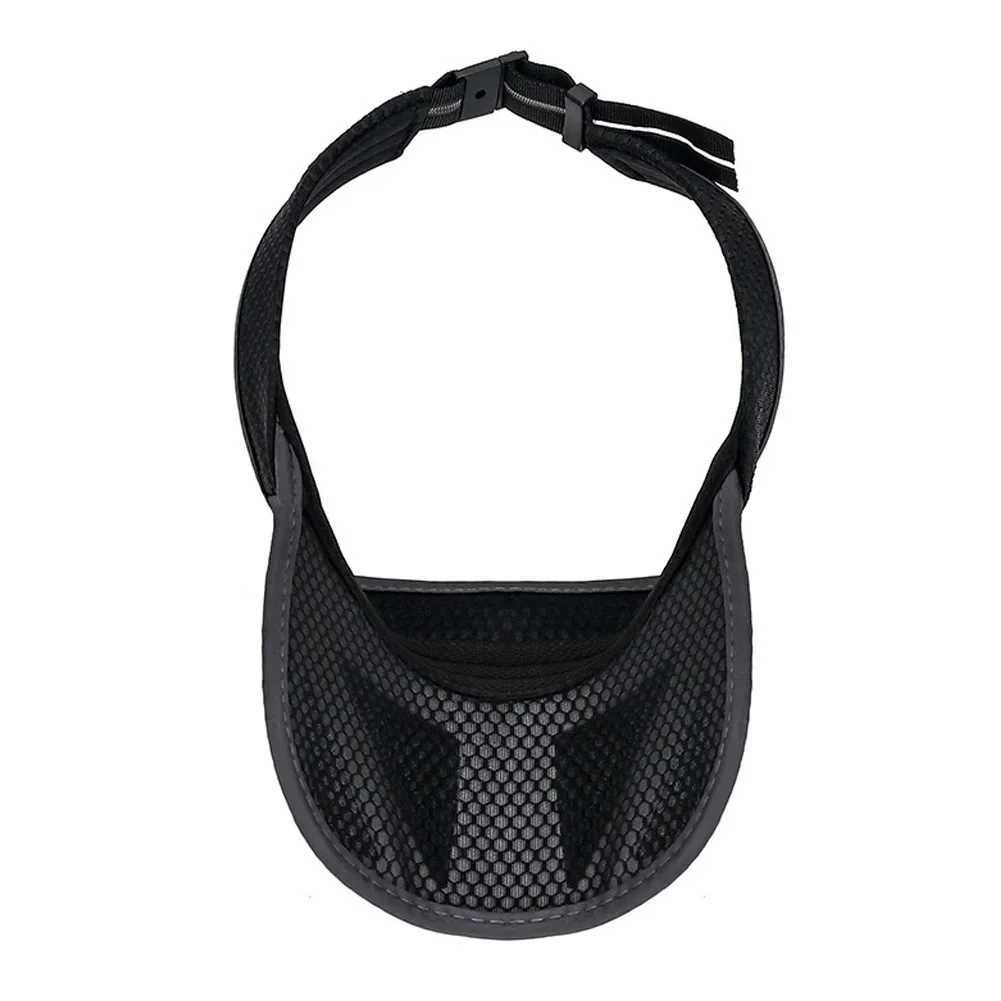 Tennis Running Sunscreen Summer Sports Sun Hats Mens Cap Adjustable Visor UV Protection Empty Top Mesh Brim H260407