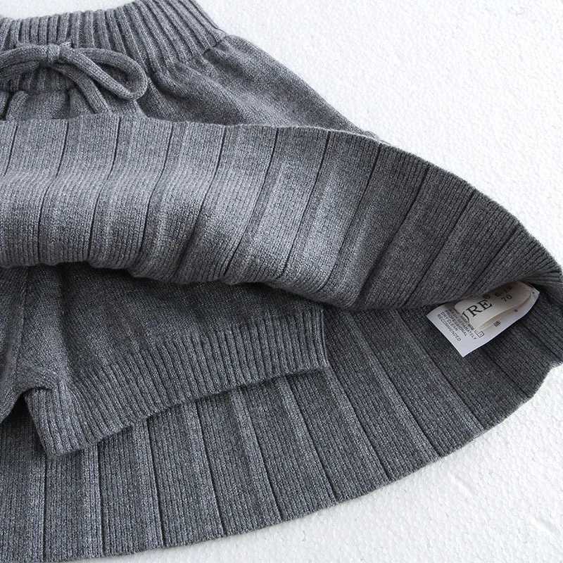 2026 Spring New Knitted Cotton Infant Kids Pleated Skirt Girls Cute Solid Double Layered Dress Children Thin Knitted Shorts H260407