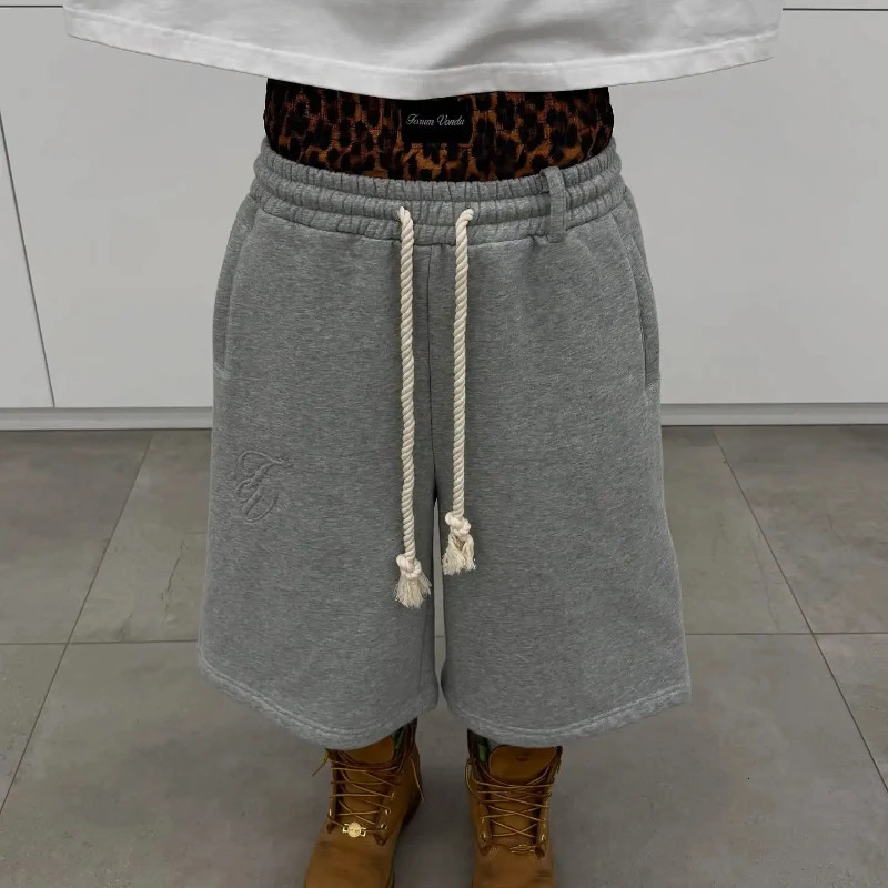 Summer Embroidery Letter Pattern Hip Hop Street Sport Middle Pant Y2K Leisure Simple Fashion Baggy Elastic Double Waisted Shorts 260407 - view 4