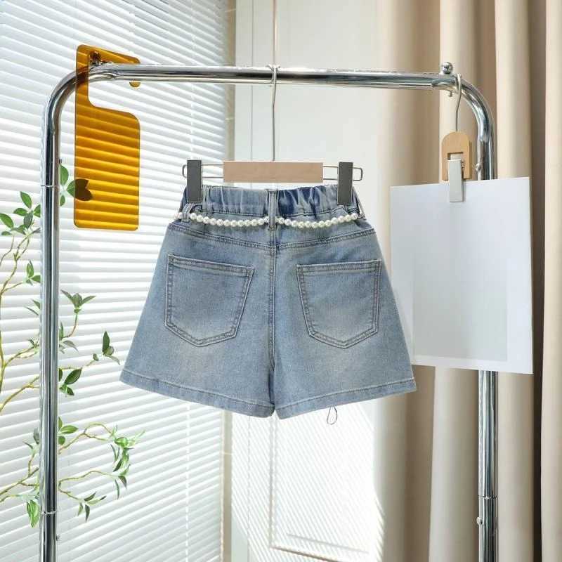 Girls Denim Skort 2026 Summer Kids Short Pants Cute Sweet Style Fake Two Piece Design Comfortable Stretch Casual Versatile H260407