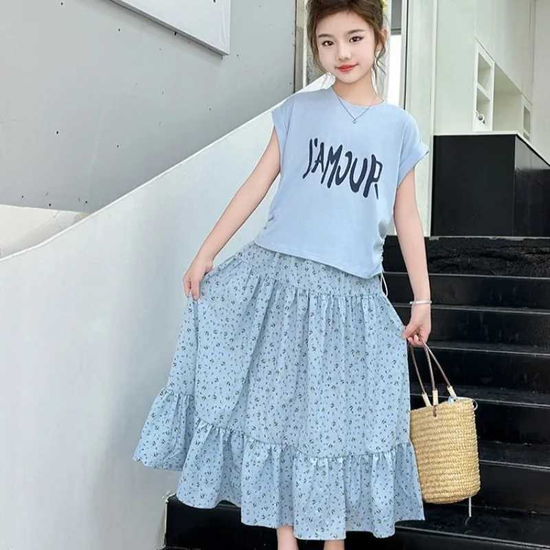 Girls Floral Summer Skirt 2026 Trendy Lightweight Floral Half Skirt for Kids Cute Floral Dress for Children Summer Fashion H260407