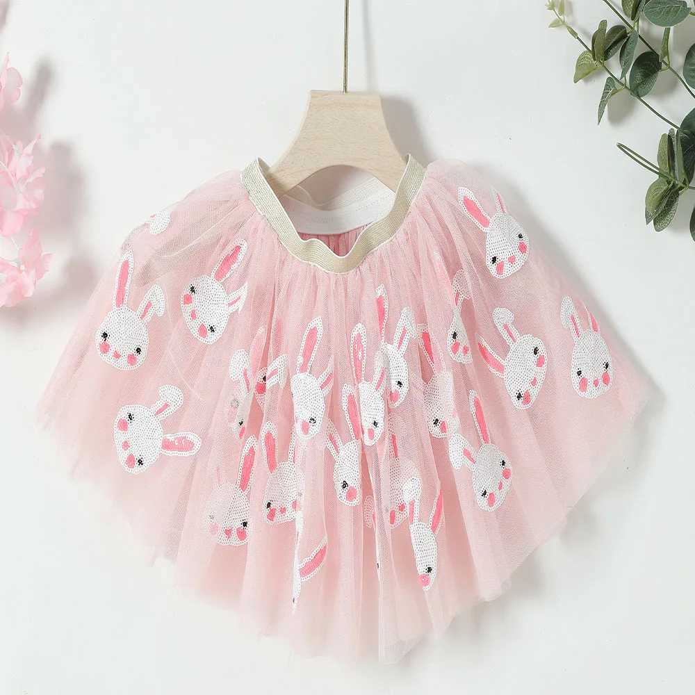 new girl style childrens half skirt Europe and the United States new mesh rabbit sequin Easter TUTU skirt H260407