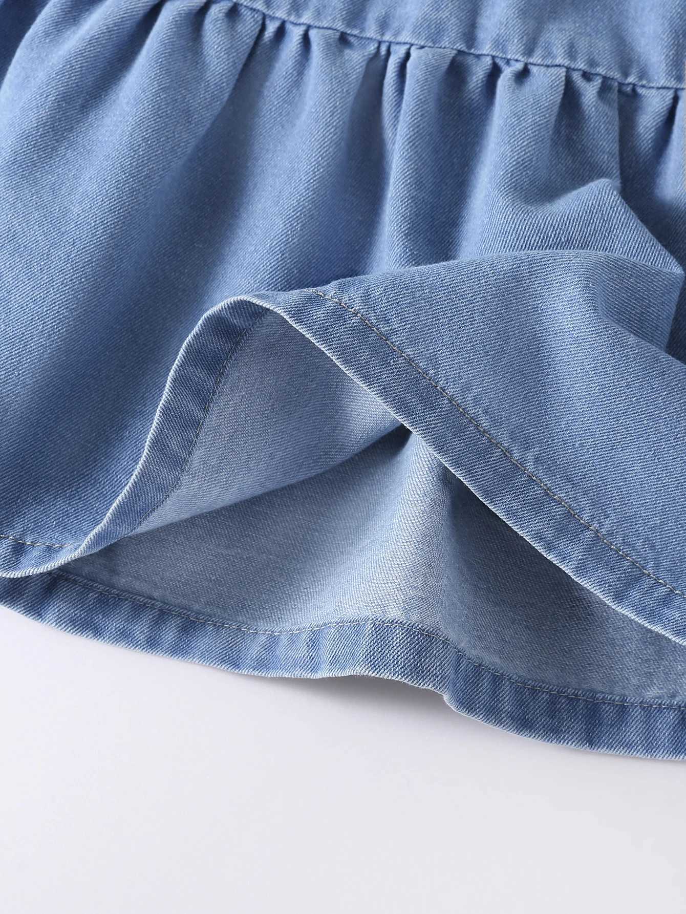 Big Girls Denim Cake Style Skirt Ladylike Campus Style Versatile Daily Denim Skirt Spring Fall Style H260407