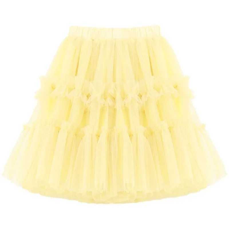 Girls Cute Clothes Pettiskirt Skirt 2025 New Baby Girls Tutu Fluffy Skirt Princess Ballet Dance Tulle Mesh Skirt Kids Cake Skirt H260407