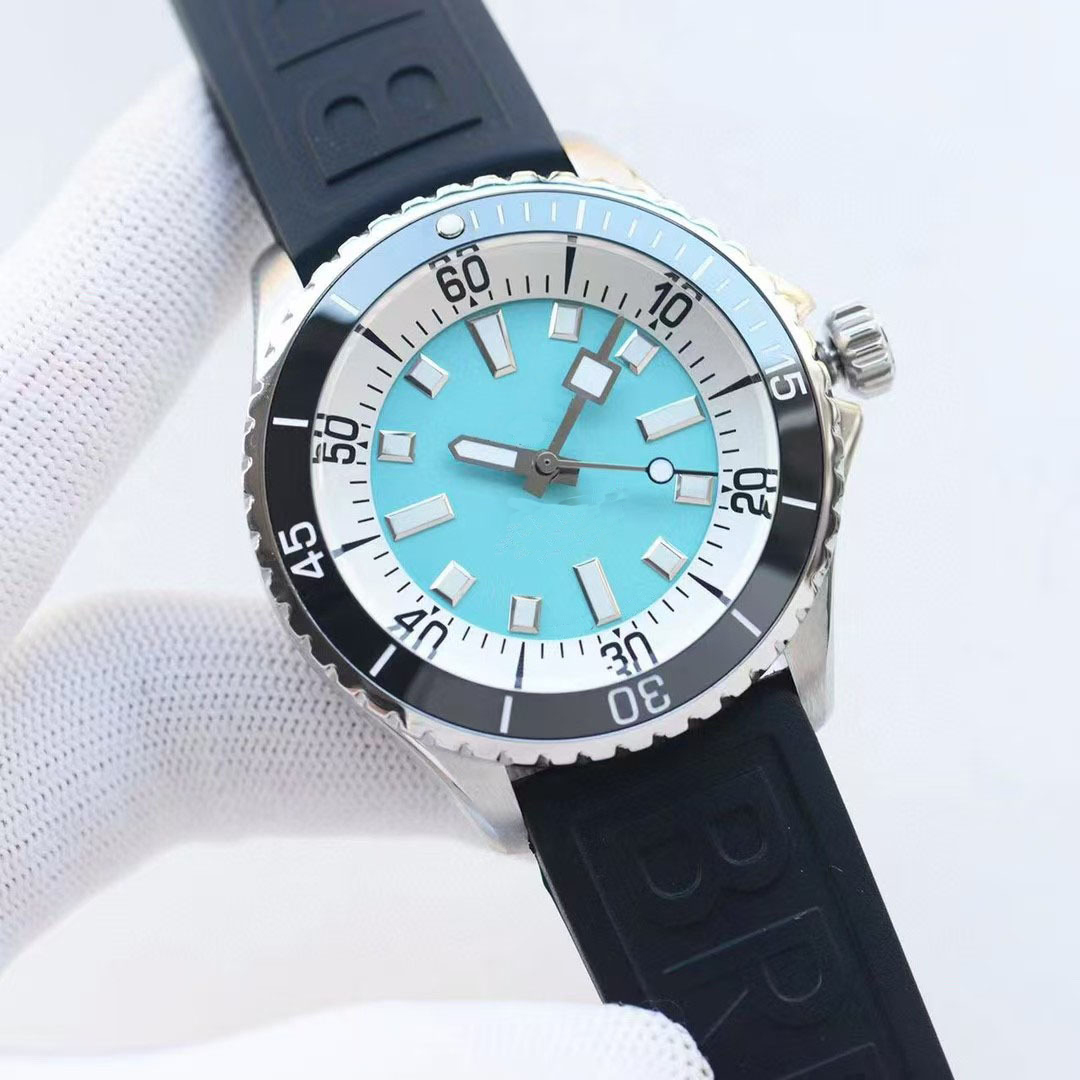 Stainless Steel Silicone Strap Ocean Luxury Automatic Watch Rainbow Dial Watch Luminous Super Mechanical Watch