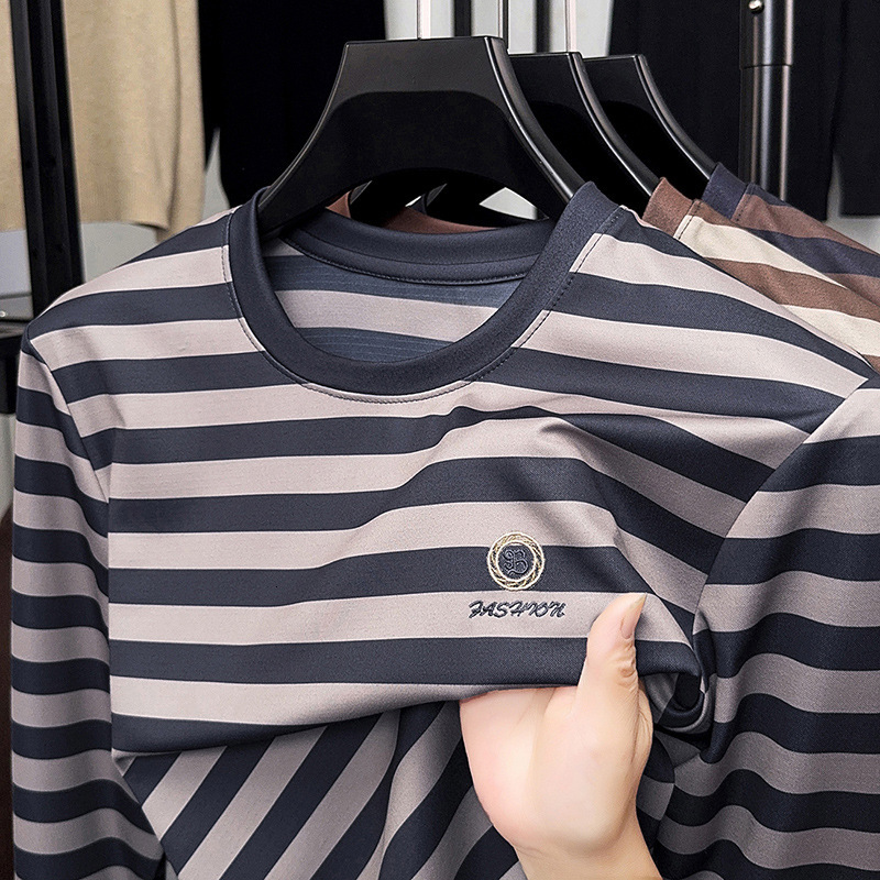 2026 Luxury Brand Designer Clothes Foreign Trade Autumn New Casual T-shirt Men's Long Sleeve Round Neck Printed Fashion Pullover T-shirt Men'