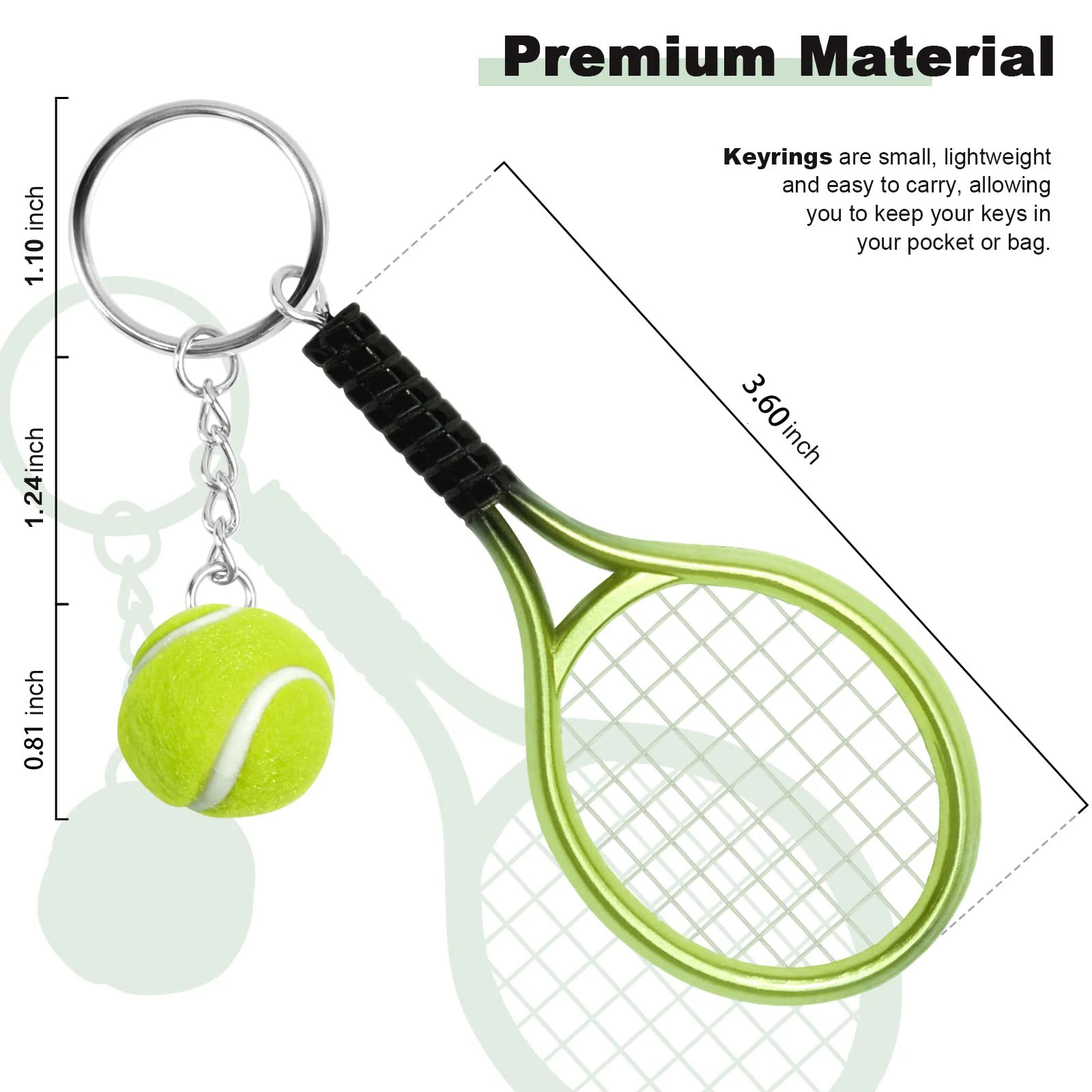 6Pcs Tennis Table Tennis Ping Pong Racquet Bat Sports Keychain Novelty Gifts 260403BJ - view 3
