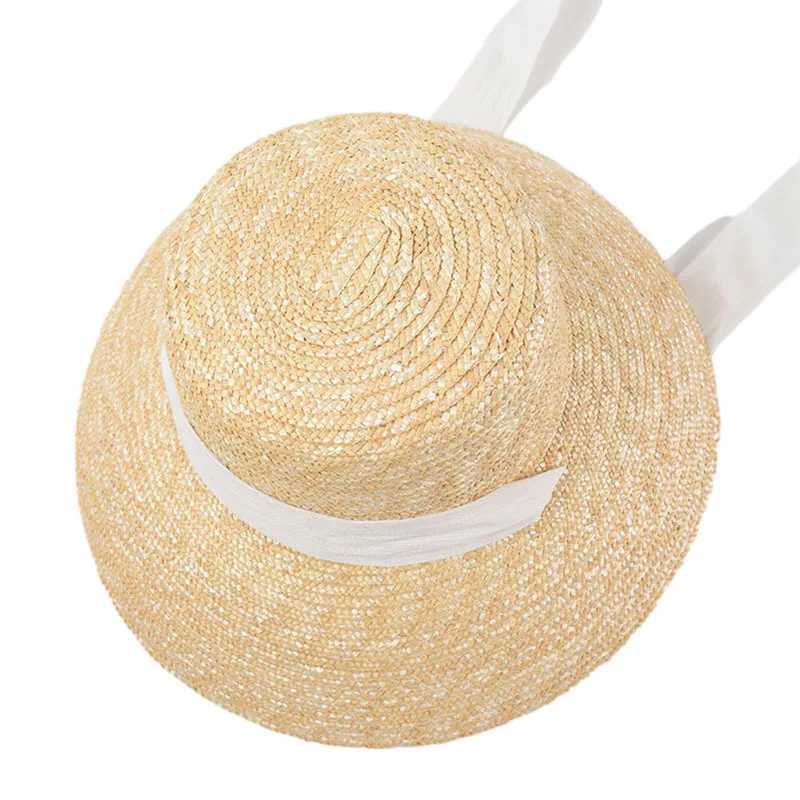 USPOP New French Style Women Straw Sun Hats Summer Wide Brim Lace-up Beach Hats H260407
