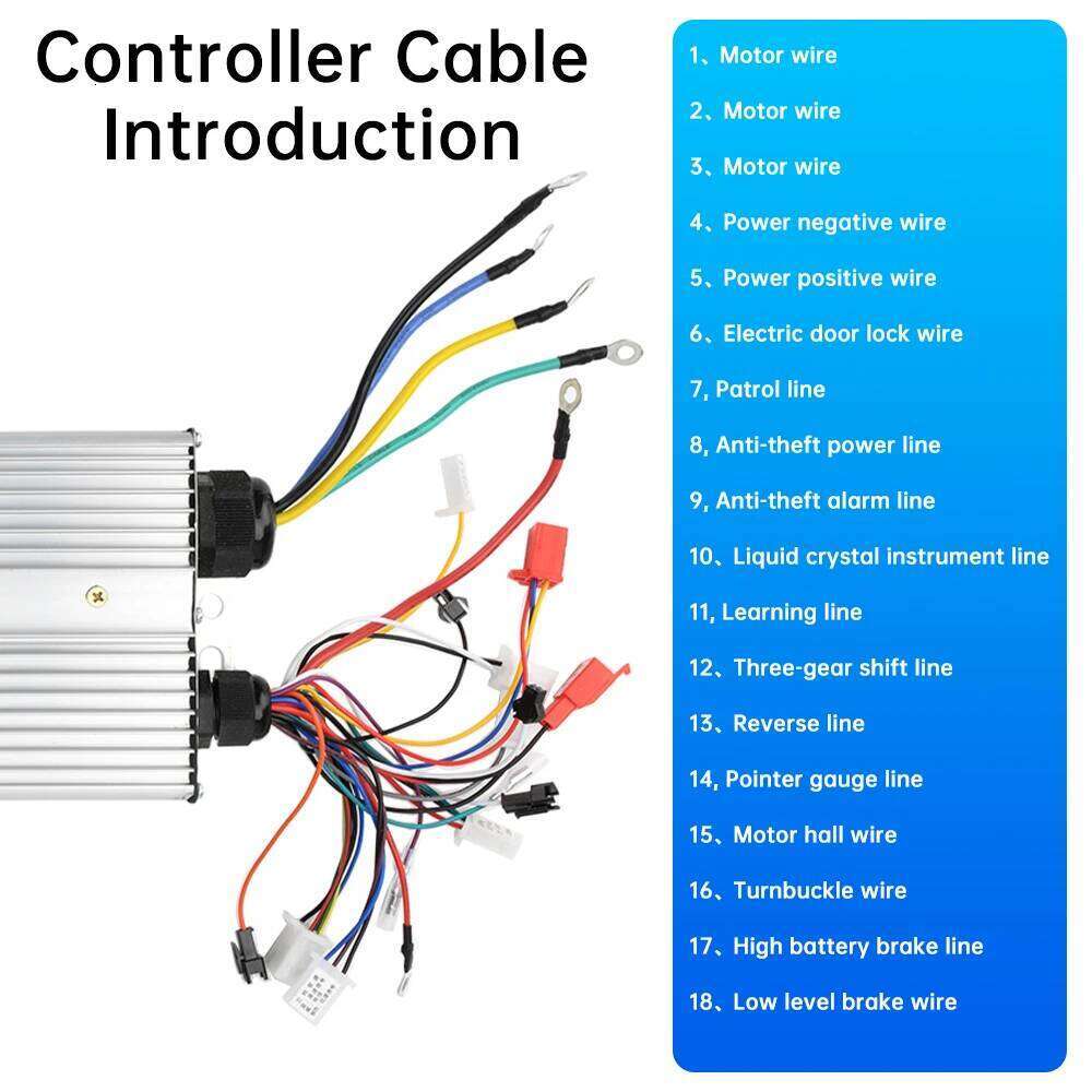 48V 60V 72V 84W 2000W-3000W Brushless Controller 18 Mosfet for BLDC motor/electric bike/ebike/tricycle/motorcycle - view 4