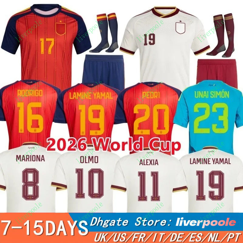 16-4XL 26 27 Camiseta Espana LAMINE YAMAL soccer jerseys 2026 2027 Home Away Espagne Player Fans Football Shirt Men kids kit SpAiNs Hommes RODRIGO WILLIAMS JR PEDRI
