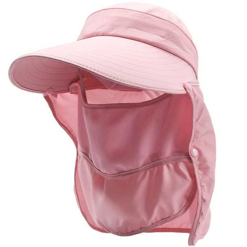 Outdoor sun hat womens summer detachable shawl fisherman hat breathable fishing camping hiking hat H260407