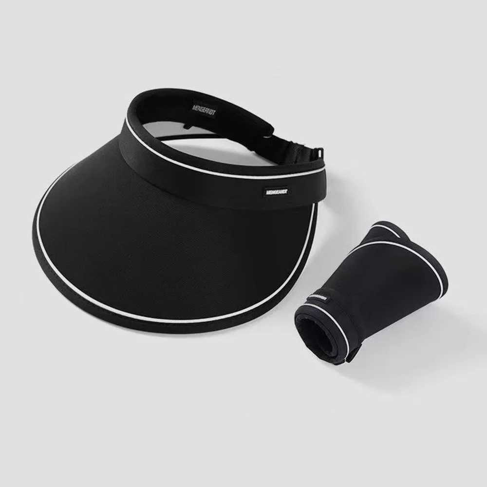 Women Summer Wide Brim Sun Hat Outdoor Ponytail Empty Top Uv Protection Cap Female Lady Tour Beach Foldable Sunscreen Hats H260407