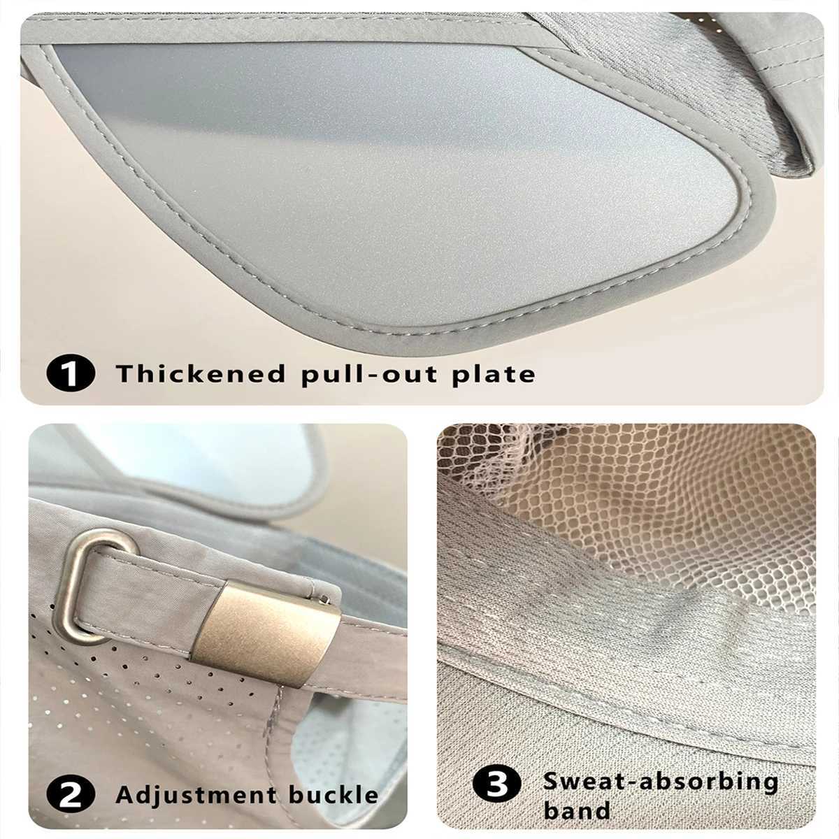 Sunscreen Hat Mens Summer Sun Hat Outdoor Big Brim Cap Breathable Fishing Hat Retractable Sunshade Anti-Ultraviolet H260407