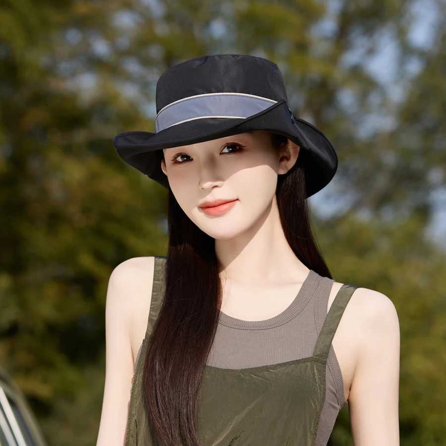 WomenS Summer Sun Hat With Large Brim Breathable and Foldable Sun Protection FishermanS Hat Holiday Beach Hat H260407
