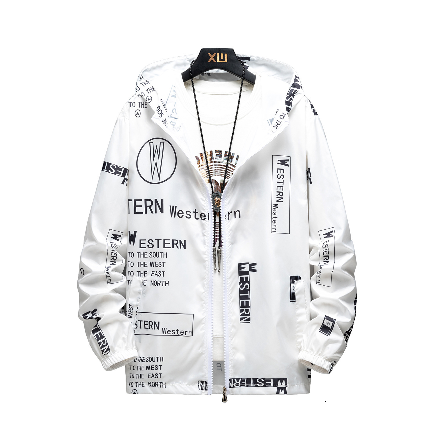 Men's Designer Jacket Spring And Autumn Windbreaker Jacket Zipper Colorful And Fashionable Hooded Men's Raincoat Jacket High-quality Slim Fi