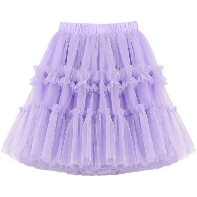 Girls Tutu 2023 Summer New Kids Mid-length Fashion Korean Birthday Party Dance Ball Gown Princess Skirt Parent-child Gauze Skirt H260407