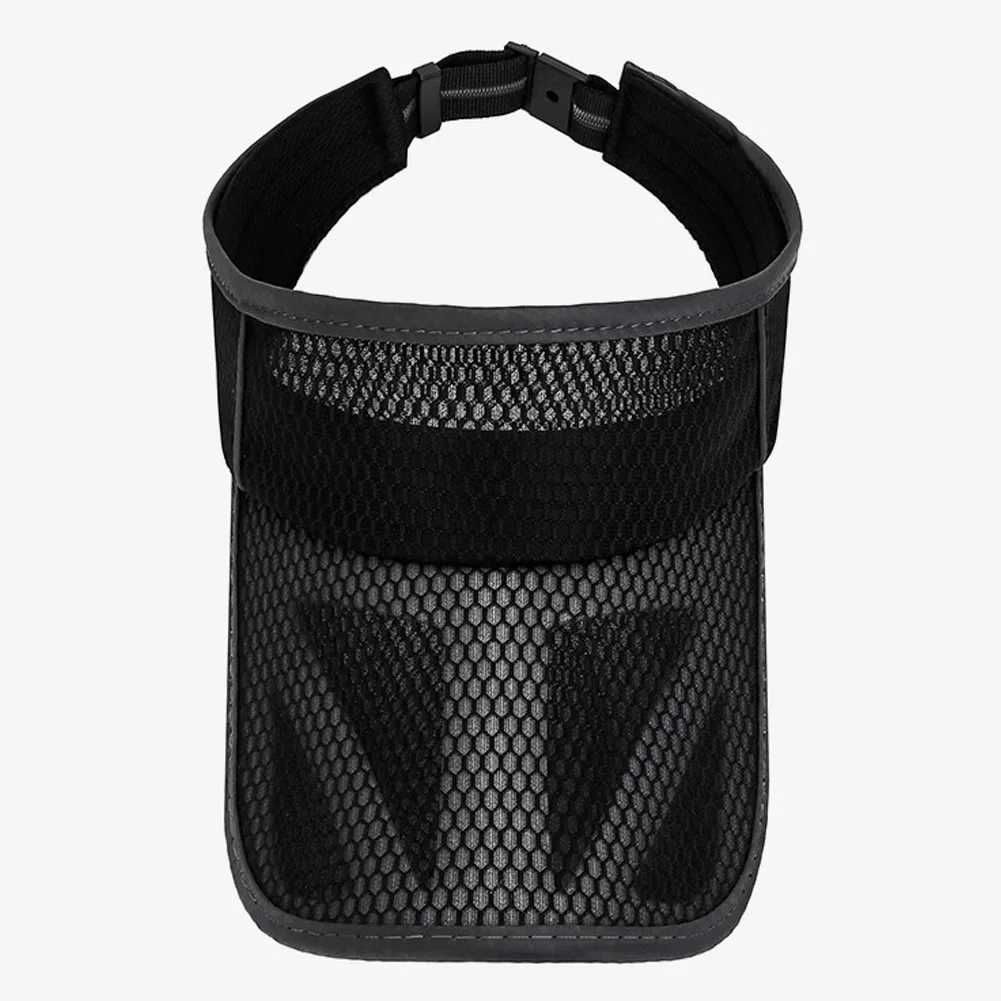 Tennis Running Sunscreen Summer Sports Sun Hats Mens Cap Adjustable Visor UV Protection Empty Top Mesh Brim H260407