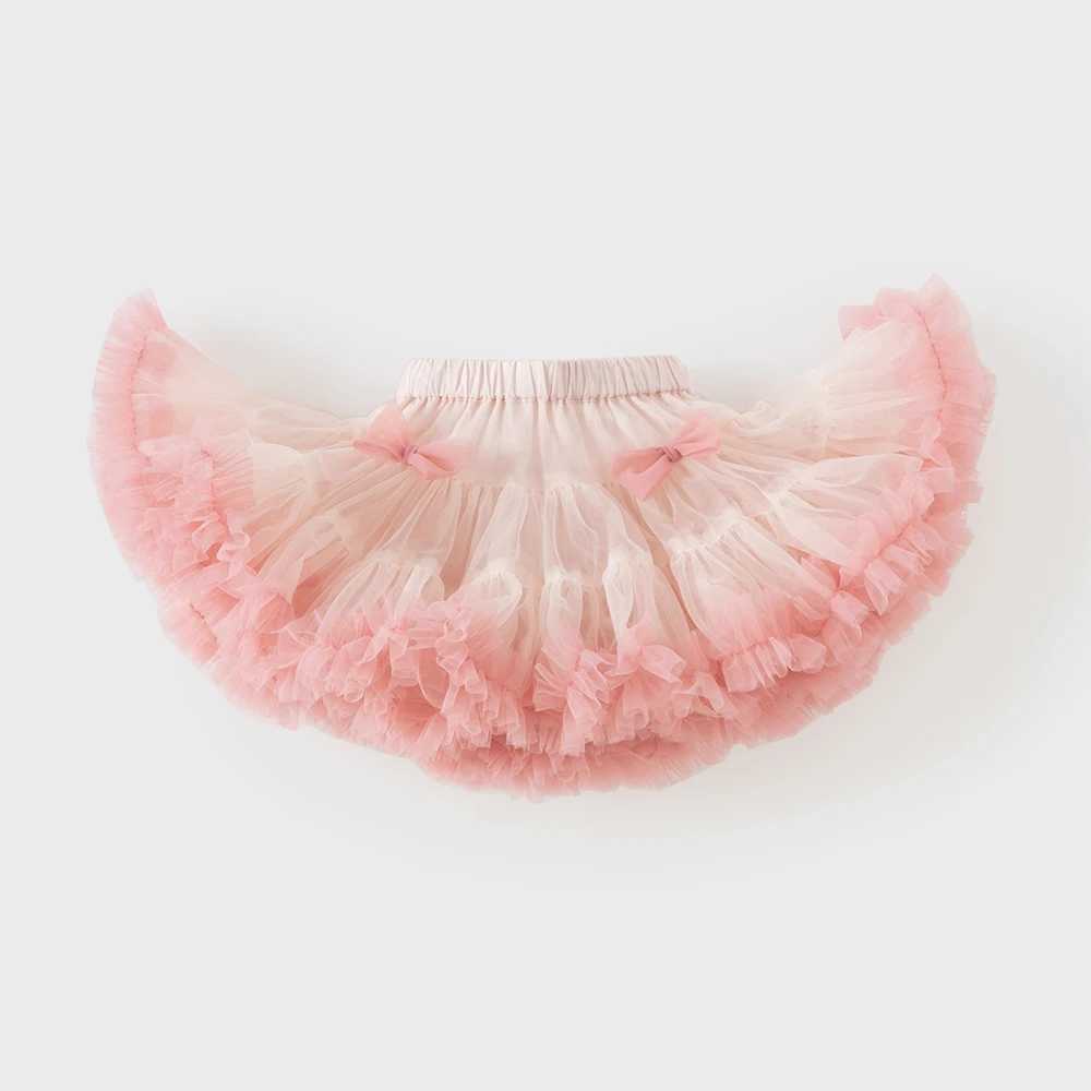 Dave Bella Girl Mesh Mini Skirt Sweet Summer Mesh Princess Skirt Cute Children Ball Gown Gentle Outdoor Party DB2262399 H260407