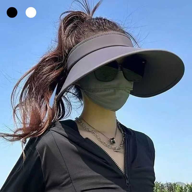 Fashionable Ladies Summer Wide Brim Sun Hat Lightweight Foldable Design Ideal for Beach Outdoor Activities Daily Wear H260407