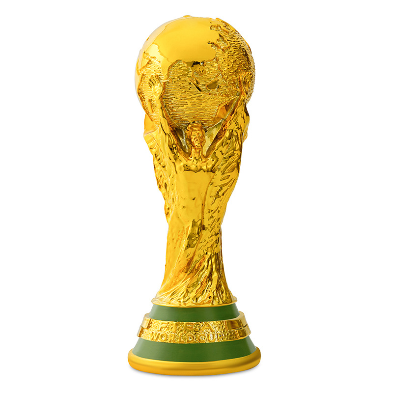 1:1 WORLD CUP REPLICA TROPHY FULL SIZE Qatar Height 36cm Electroplating Hercules Cup Trophies Artworks Model Souvenirs Home Tabletop Decorations Suppl