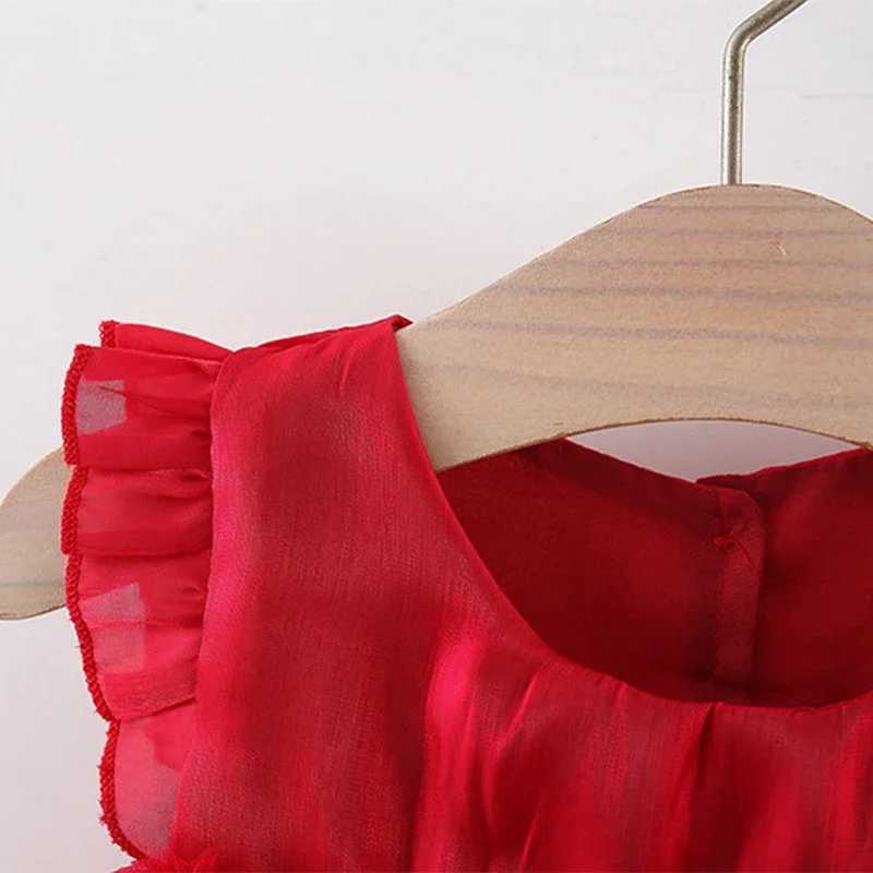 Baby Girl Dress Summer Girl Bow Pearl Mesh Princess Dress Cute Girls First Year Dress Birthday Party Dress Baby Girl Clothes H260407