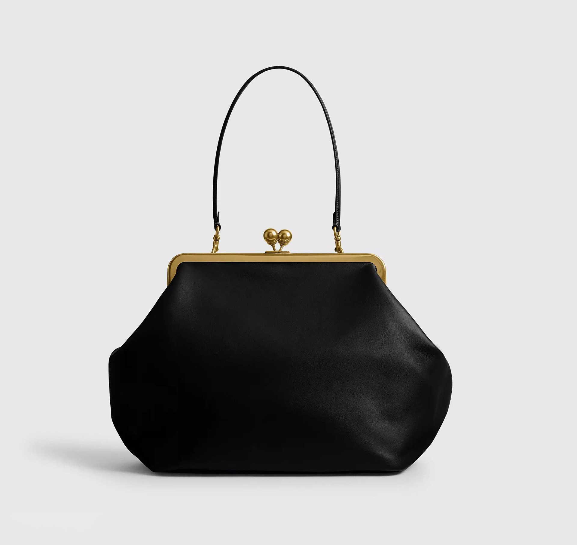 Handbag Fashion Kiss Lock Clip Spring/Summer New Pink Handbag Design, Same Style as Women's Shoulder Bag on the T Stage