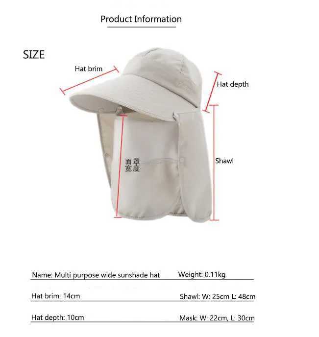 Hats Womens Outdoor Summer Sun Caps Big Brimmed hat Cycling Doing Farm Work Sun Protection UV Protection Face H260407