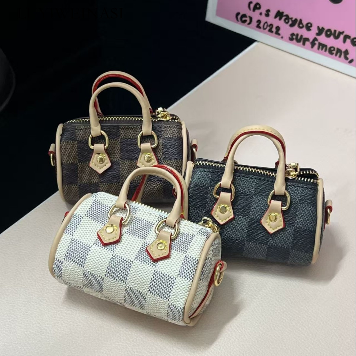2026 New Arrival Mini Monogram Boston Bag, Women's Faux Leather Crossbody Handbag with Handle, Small Spacious Daily Bag