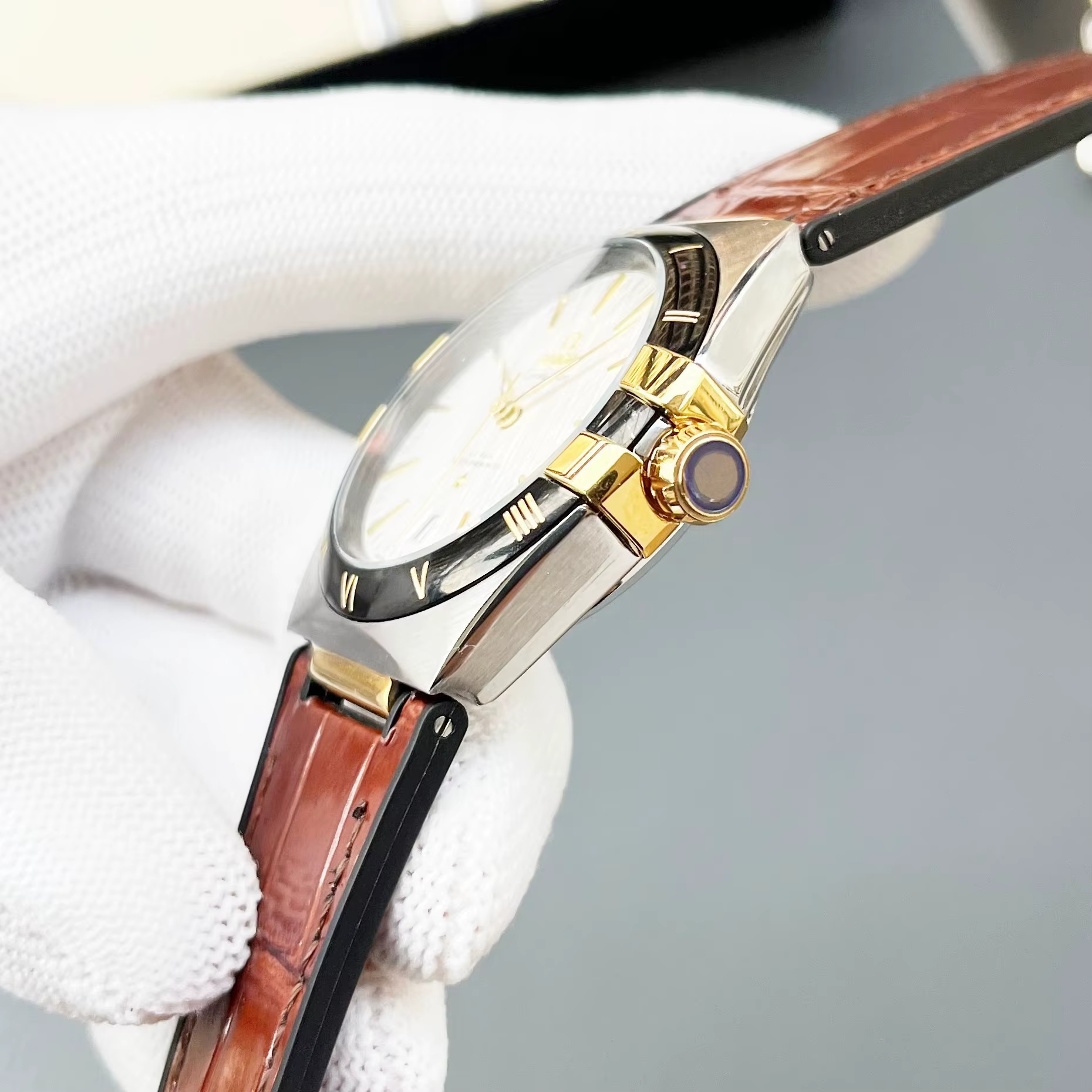 Classic Design Stainless Steel Rubber Strap Water Resistant Constellational Luxury Mechanical Automatic Men's Watch