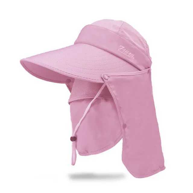Hats Womens Outdoor Summer Sun Caps Big Brimmed hat Cycling Doing Farm Work Sun Protection UV Protection Face H260407