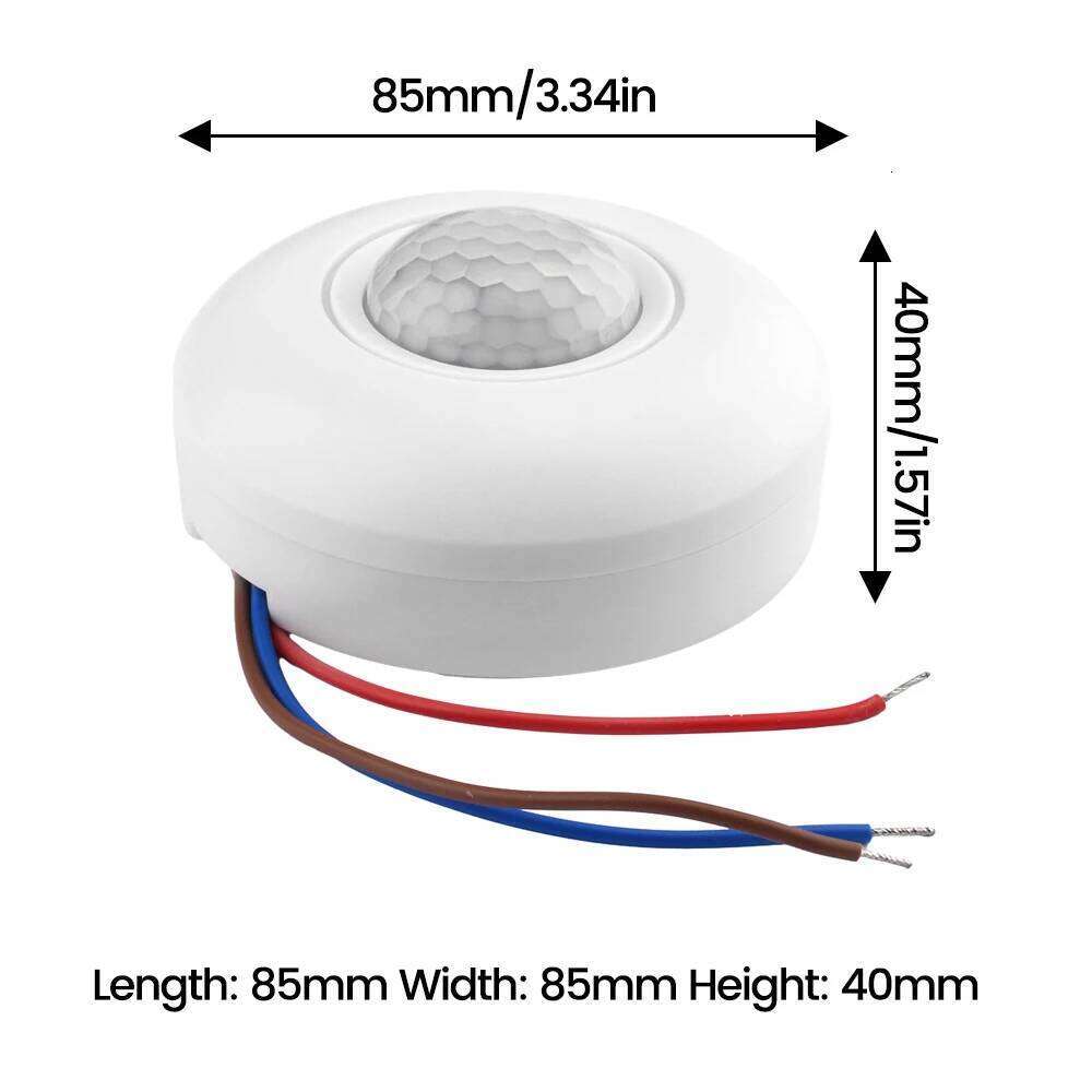 220V LED Infrared Detection Automatic Sensor Light 360 PIR Motion Human Body Detector Sensitive Lamp Switch